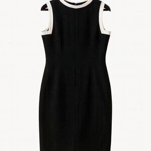 Share Vintage Yves Cossette Depeche mode dress, sz 4 Black with white trim. Exce